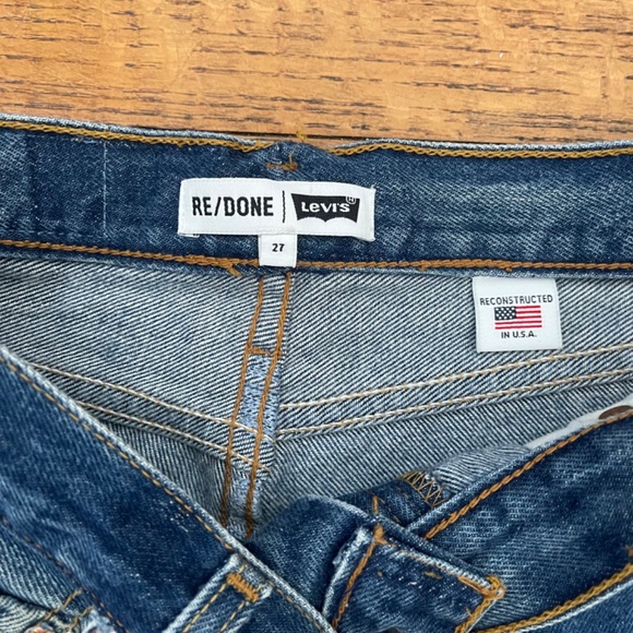 Re/done Levi's Size 27 Retro Flare High Rise Med Wash Jeans Size 27 - Picture 4 of 11